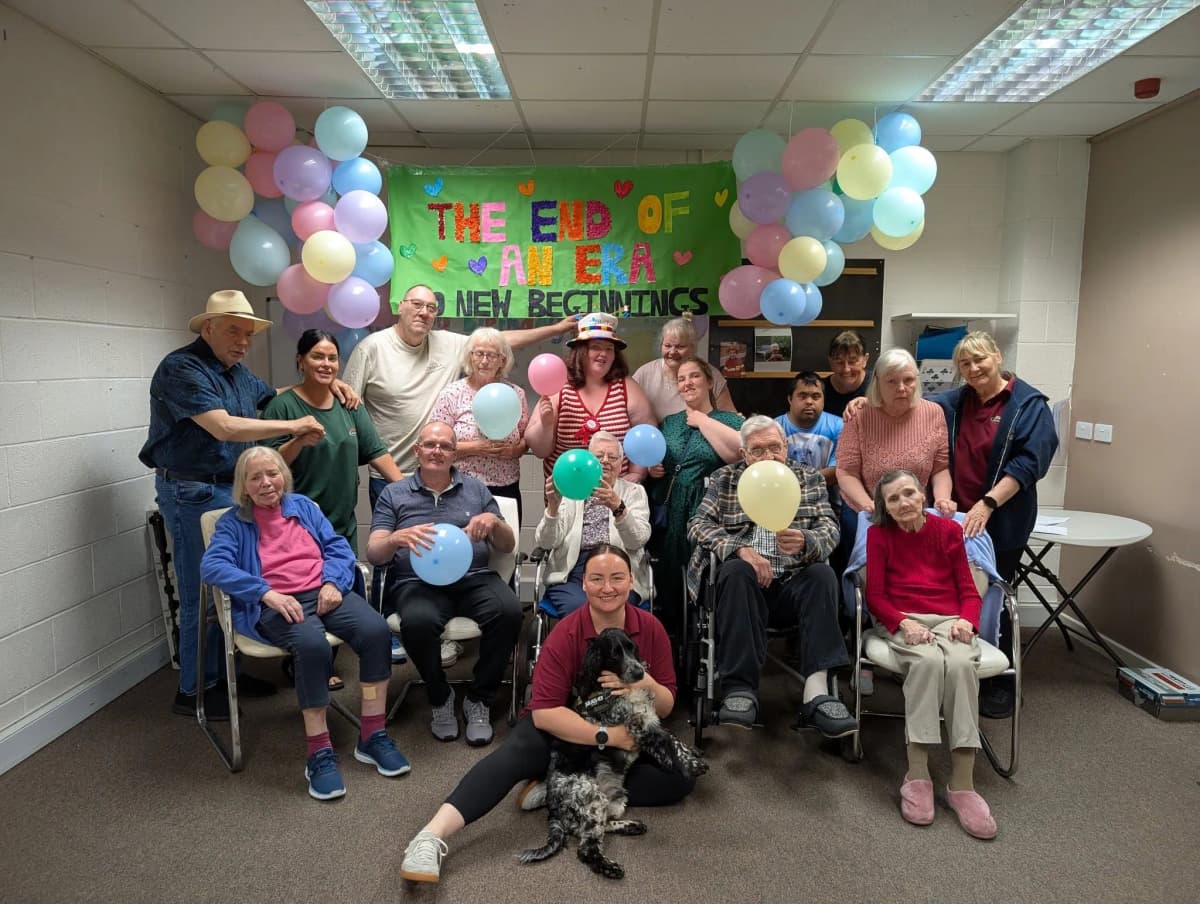 Staff and service users at Diverse Active Living day service in Stretford, Manchester